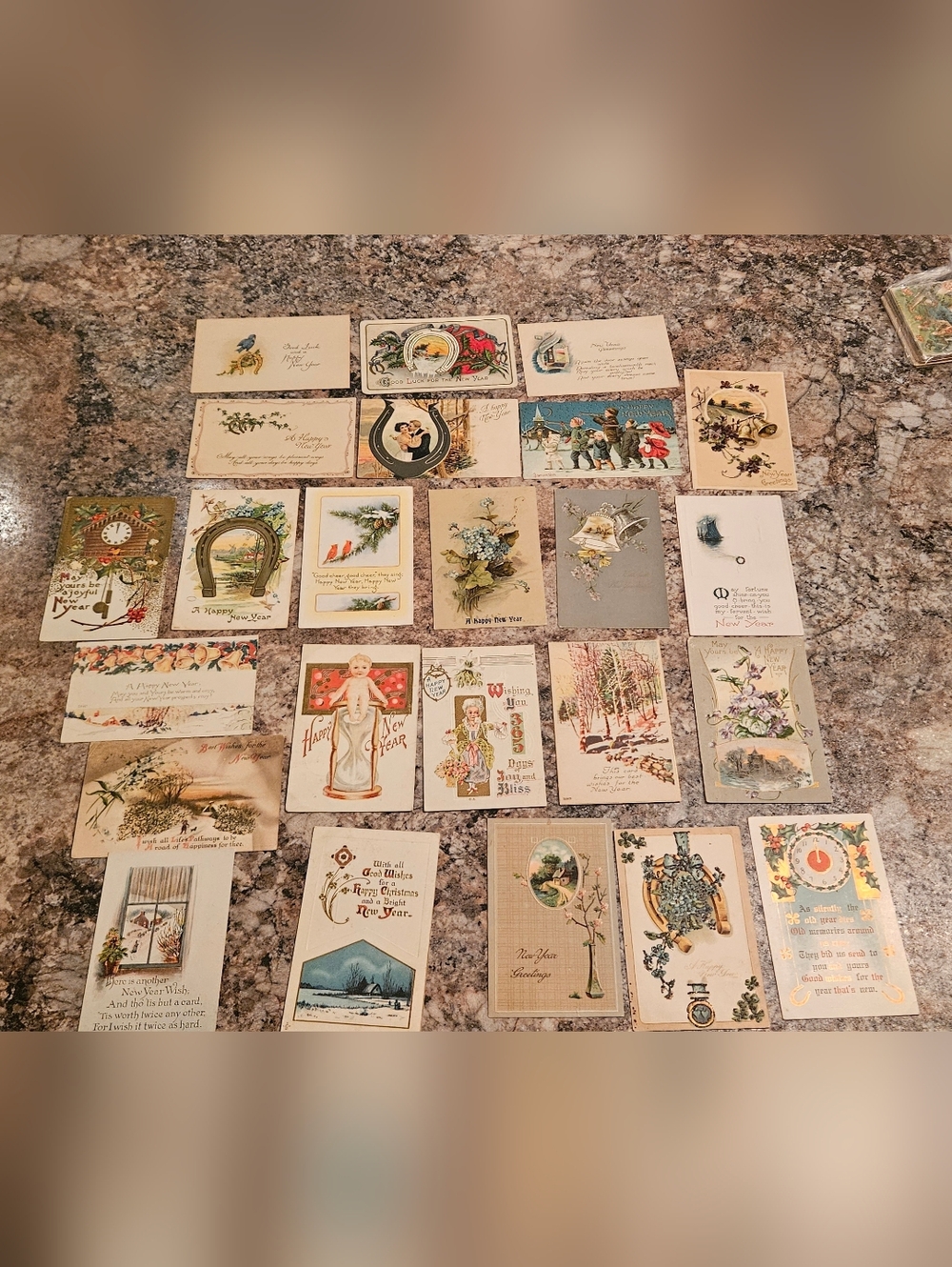Antique Vintage | Lot Of 24 Early 1900's New Year Post Cards